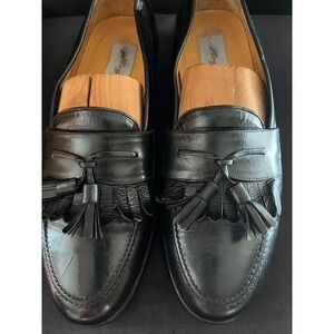 Men's Mezlan Santander blk leather slip on‎ tasseled dress shoe size US 8 1/2